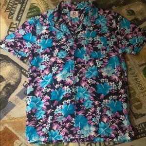 Purple and blue Hawaiian Shirt